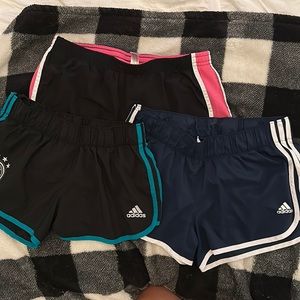 3pairs of workout gym shorts size medium adidas Arizona shorts nice lot of 3